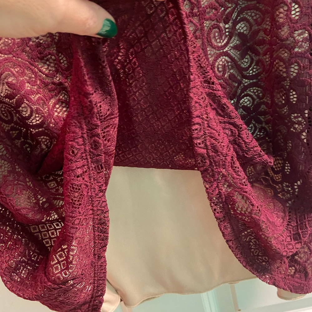 Burgundy dress, medium - Picture 2 of 4